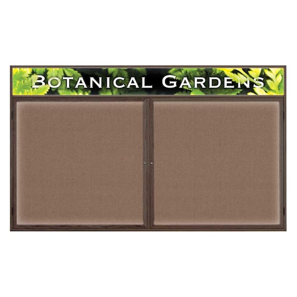 United Visual Products Open Faced Traditional Rounded Corkboard UV641ARC-SATIN-RUBBER - main